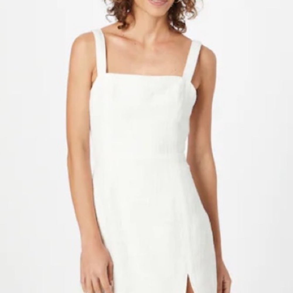 Abercrombie & Fitch White Sheath Dress Square Neck Sleeveless